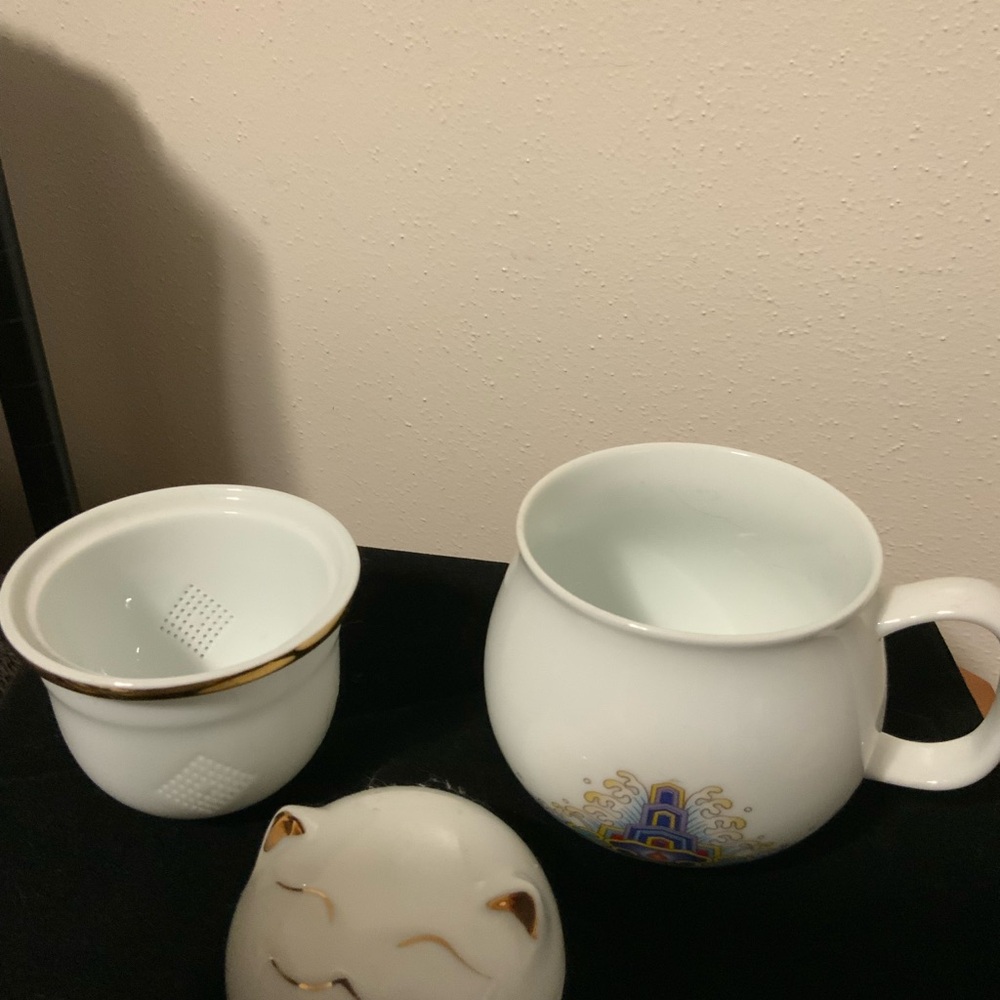 Cute Cat Ceramic Mug with Lid - Picture 3 of 3